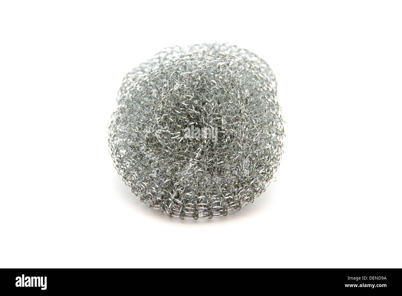 Silver Pot Sponge on white background Stock Photo Alamy