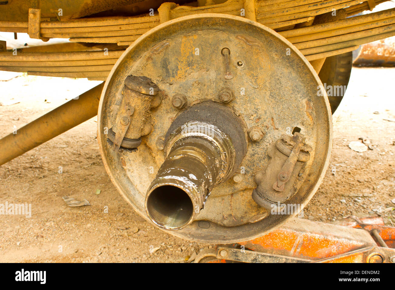 Garages and car repairing shaft wheels Stock Photo Alamy