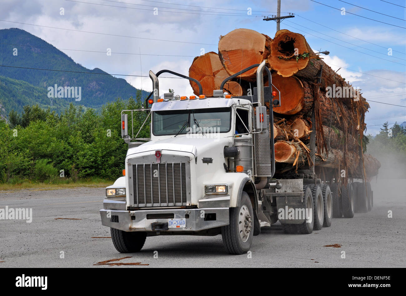 Logging truck, Squamish, BC, Canada Stock Photo