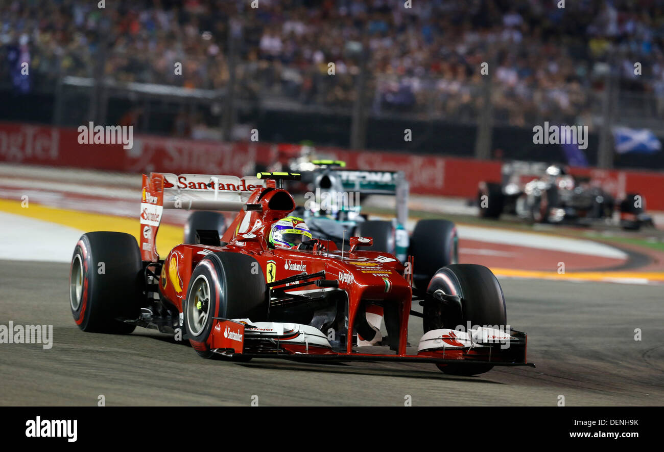 Singapore. 22nd Sep, 2013. Motorsports: FIA Formula One World Championship 2013, Grand Prix of Singapore,  #4 Felipe Massa (BRA, Scuderia Ferrari), Stock Photo