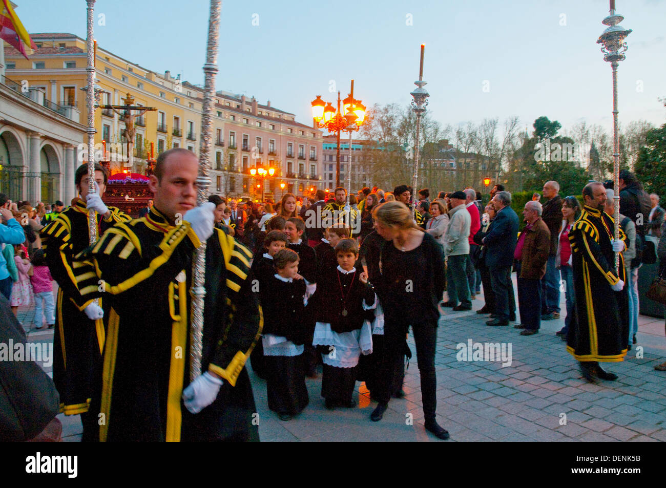 Holy Week procession. Oriente Square, Madrid, Spain. Stock Photo