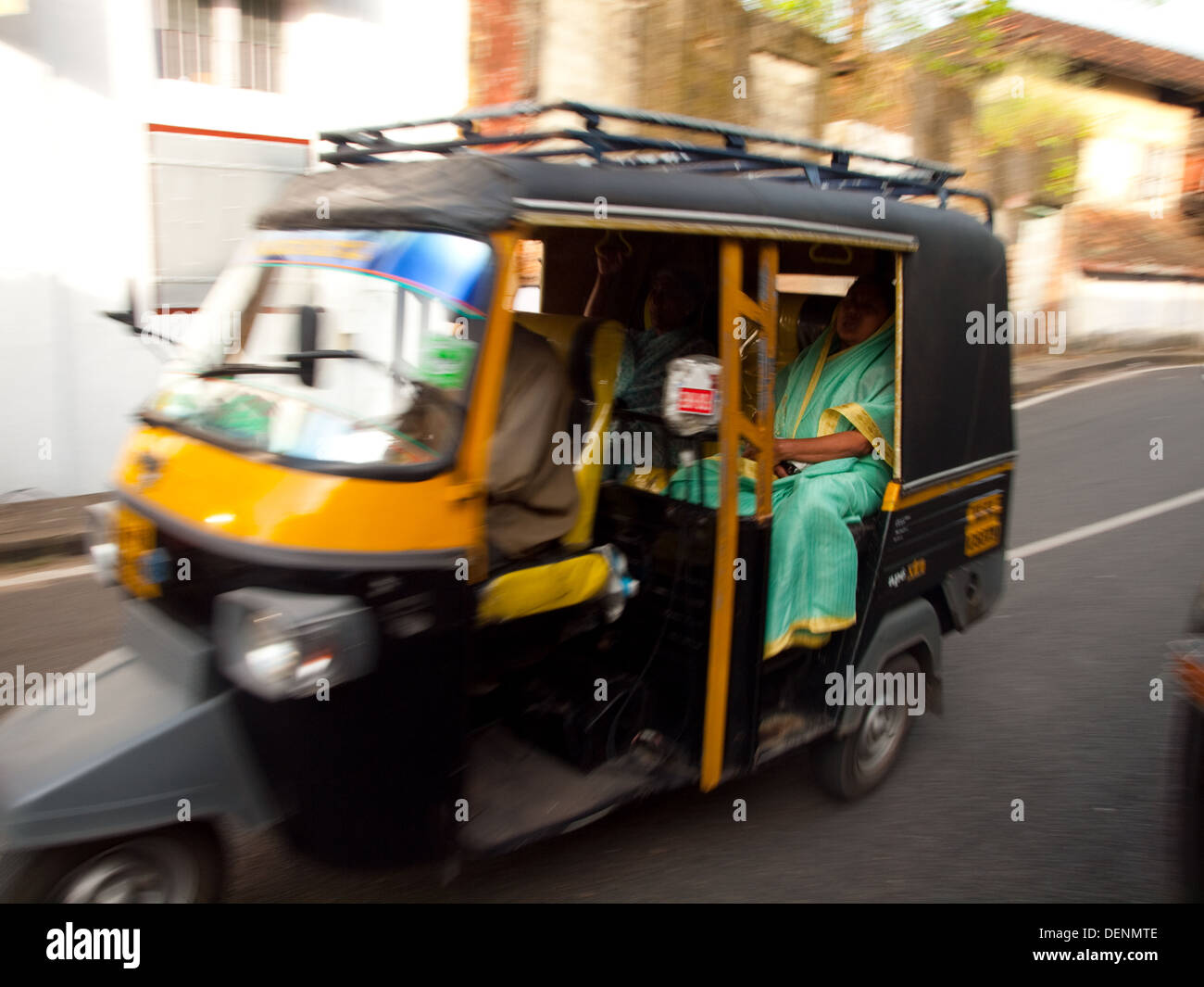 Auto rickshaw moving on the road, Chennai, Tamil Nadu, India Stock Photo -  Alamy