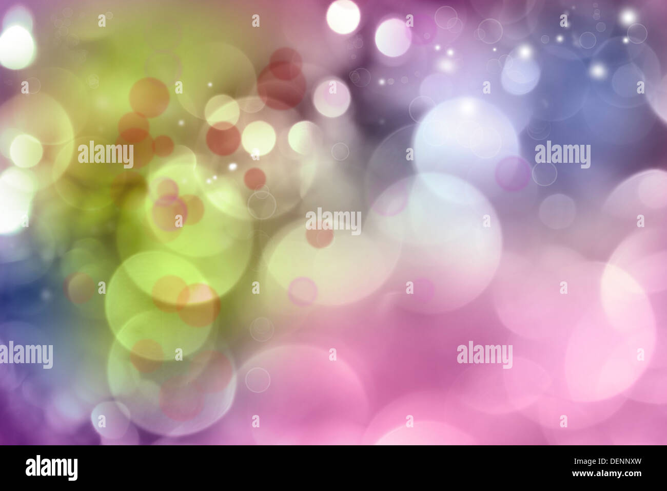 Bright circles of light abstract colorful background Stock Photo