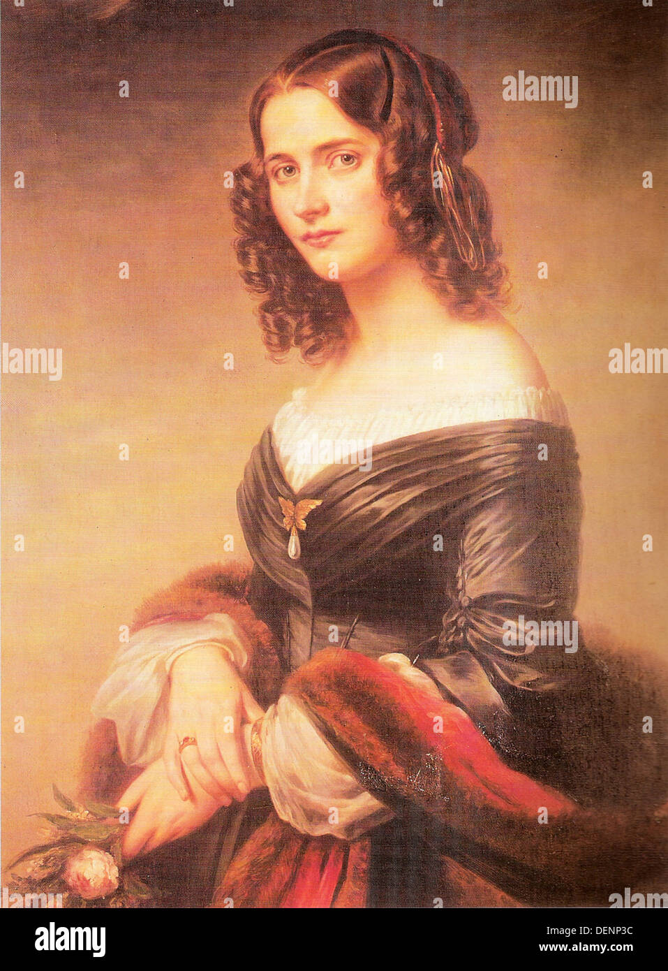 Cécile Mendelssohn's wife of German composer Felix Mendelssohn Stock Photo
