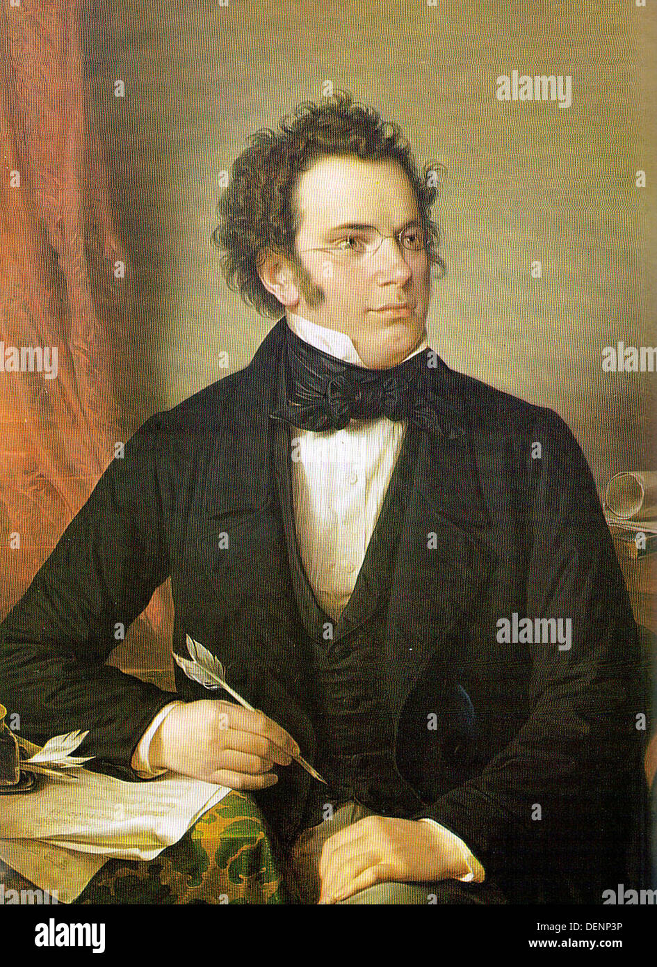 Franz Schubert, Austrian composer. Stock Photo
