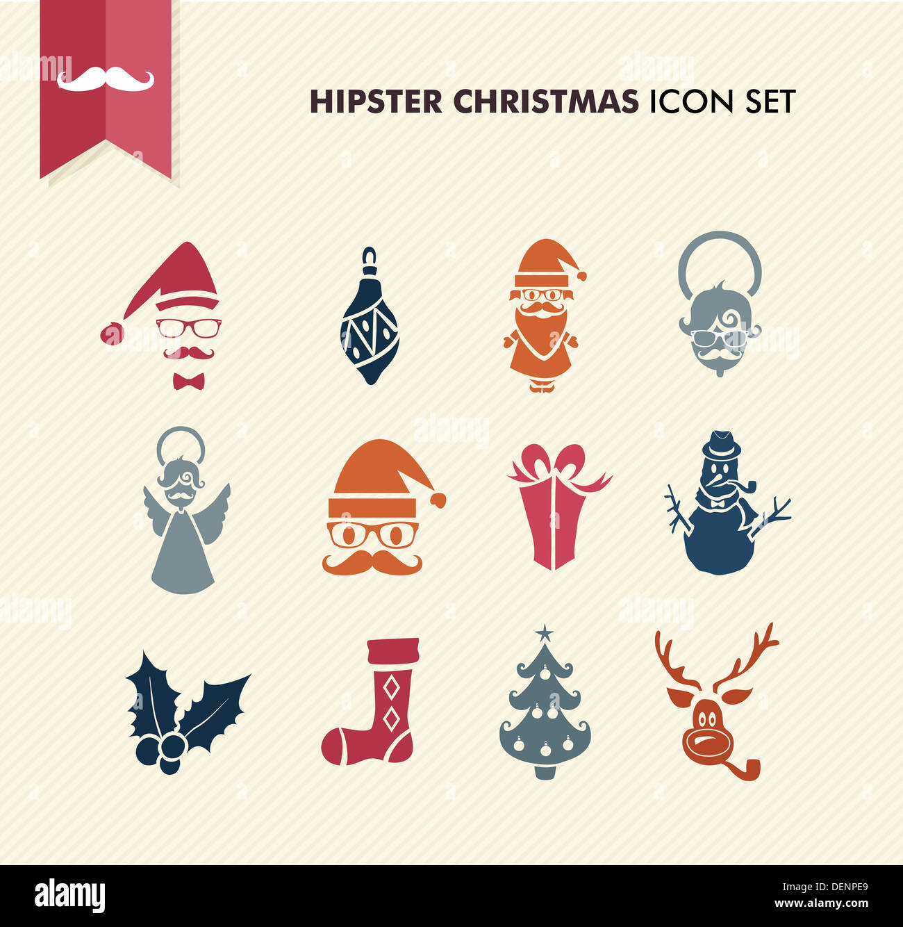 Reindeer hipster style icon vector hi-res stock photography and images