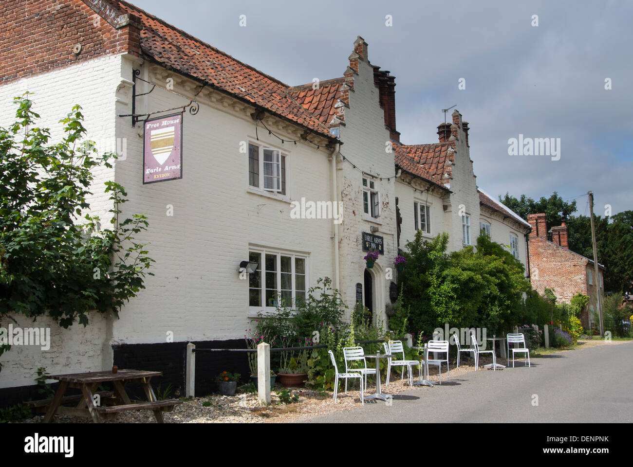 View of Heydon Earle Arms Public house, Heydon Village, Norfolk, Stock Photo