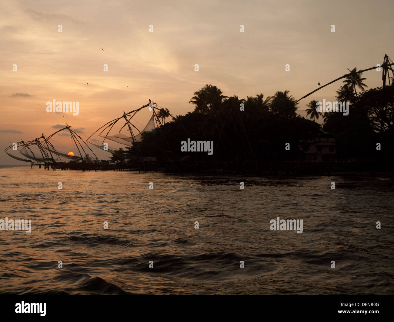 Fort Cochin, Kochi India fishing nets Stock Photo