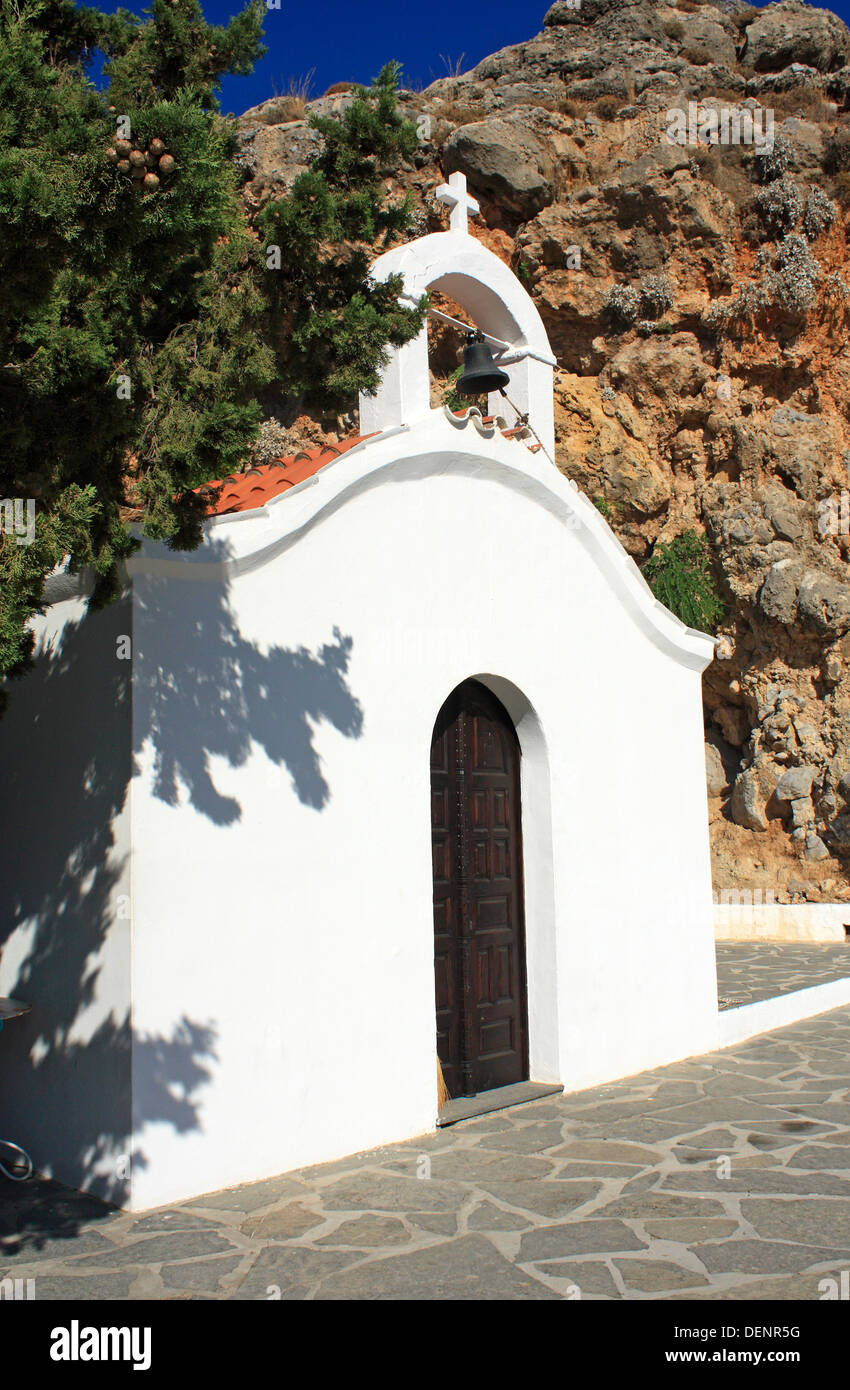 Saint Paulus Greek Orthodox Church Lindos Rhodes Greece EU European Union Europe Stock Photo