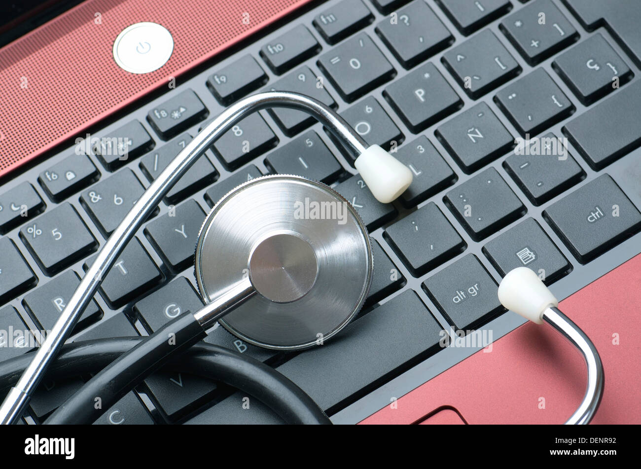 close up of a stethoscope and a computer keyboard Stock Photo - Alamy