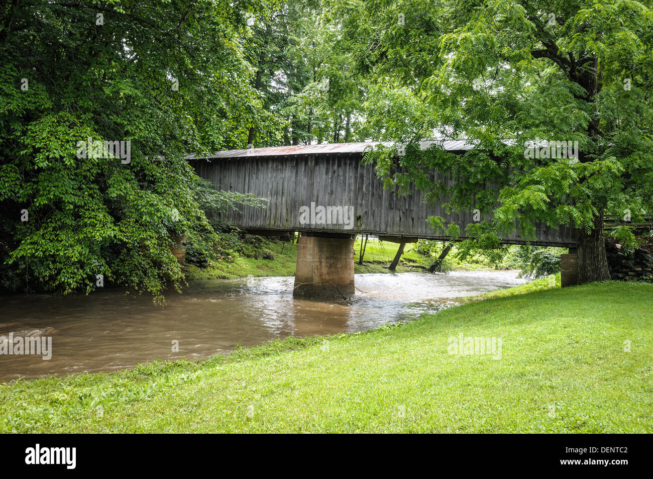 Bob White Covered Bridge, Woolwine, Virginia Stock Photo