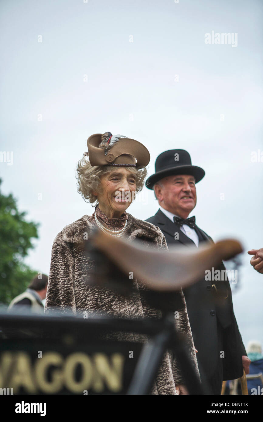 Chatham, UK. 21st Sep, 2013. Salute to the 40's - Britain's 1940's Home Front Event at The Historic Dockyard Chatham. The Prime Minister Winston Churchill and wife. (look a like). Credit:  Alamy Live News Stock Photo
