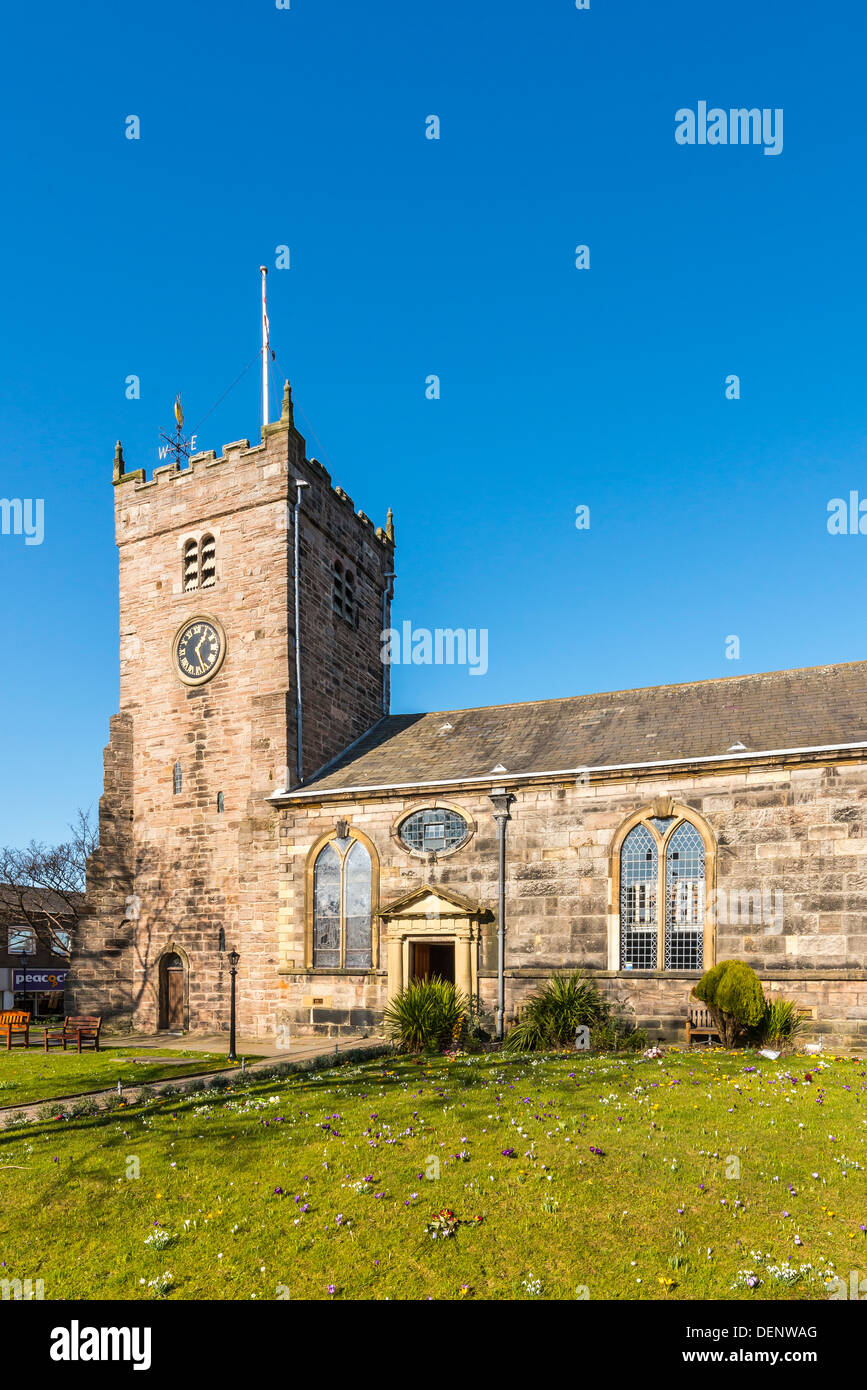st.chad's, poultonlefylde,town centre,lancashire,england,uk,europe