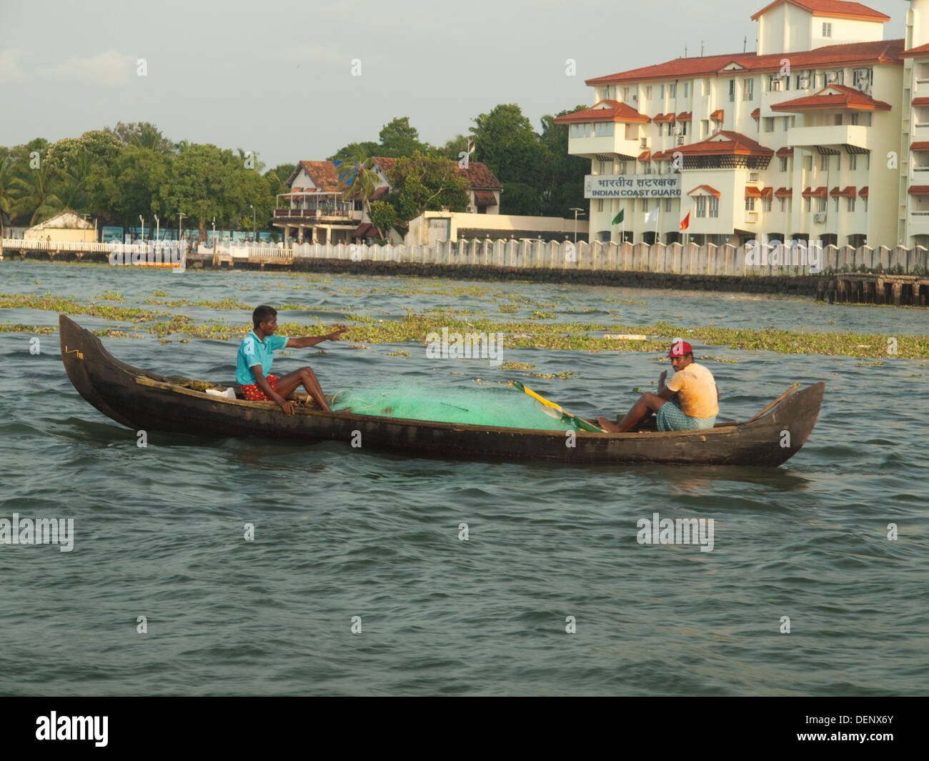 Fishermen Fort Cochin India Stock Photo