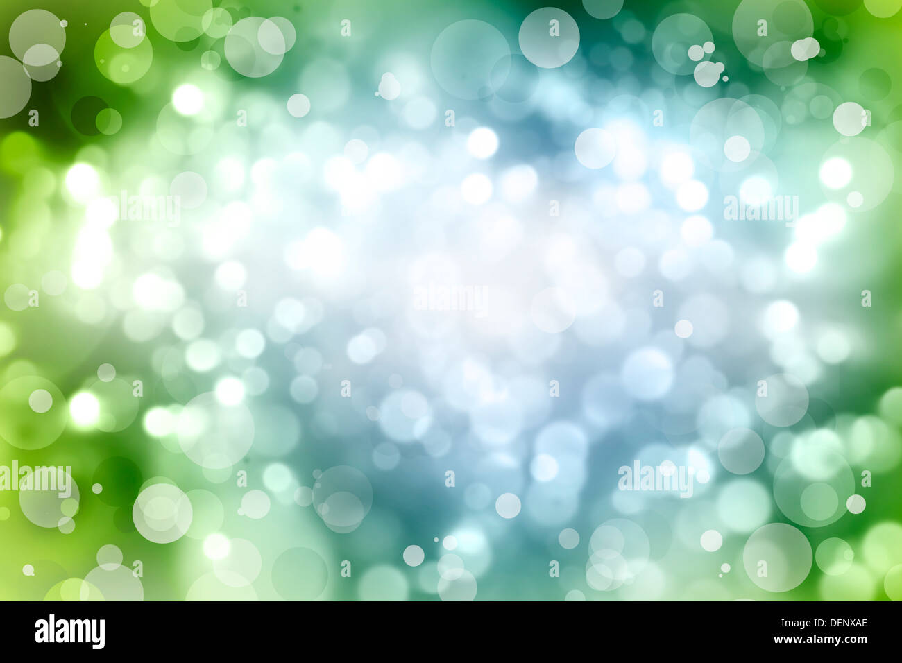 Bright circles of light abstract green background Stock Photo - Alamy