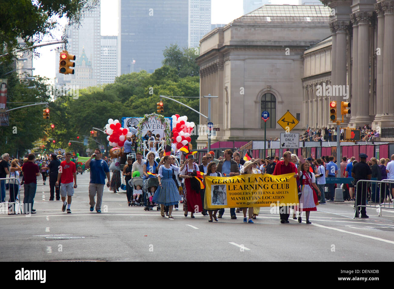 New York, USA. 21st Sep, 2013. Floats and marchers on Fifth Avenue during the 2013 German-American Steuben Parade on September 21, 2013 in New York, NY, USA. Credit:  Jannis Werner/Alamy Live News Stock Photo
