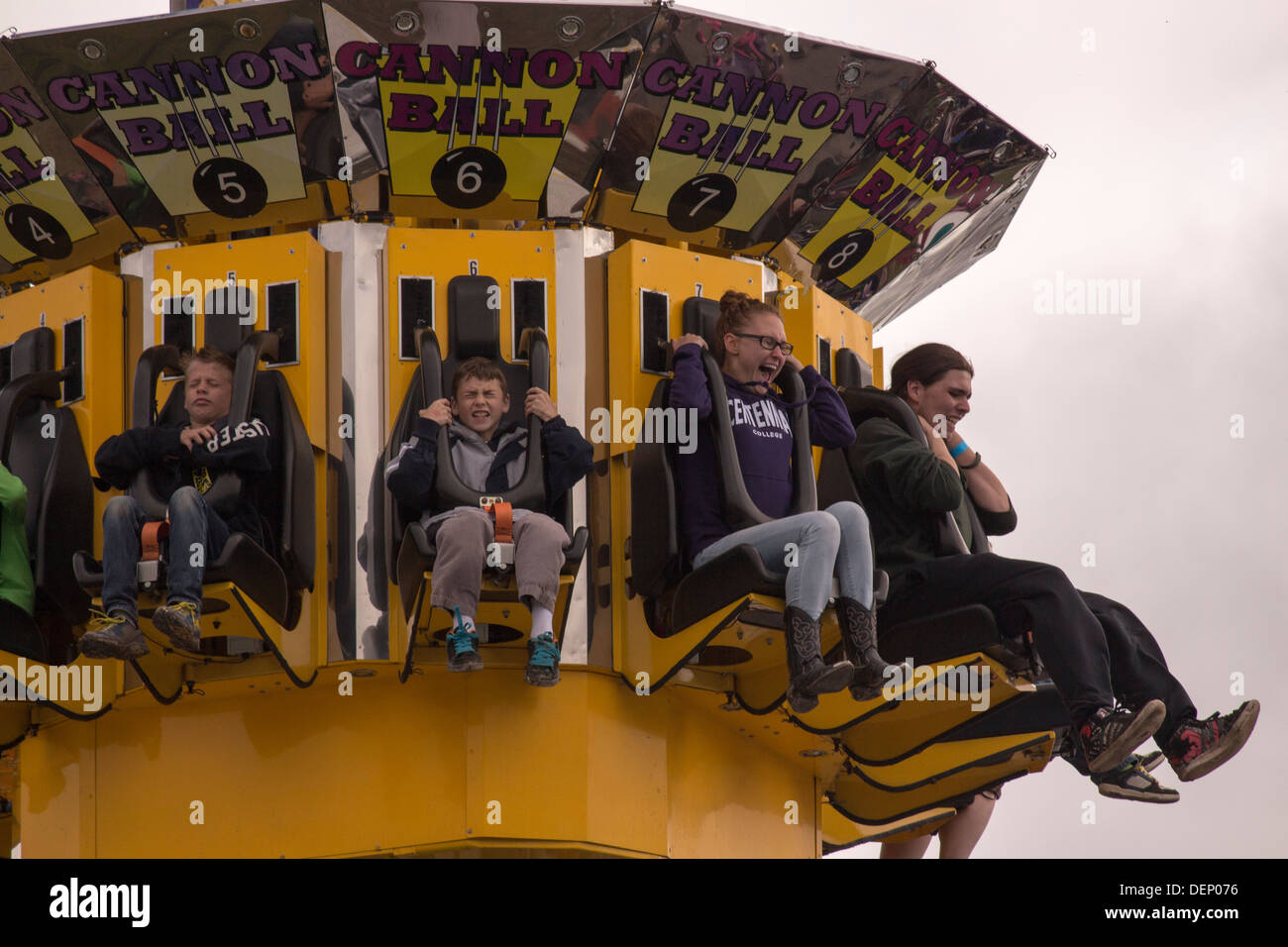 Tower ride at Lindsay Fair and Exhibition in Kawartha Lakes Stock Photo