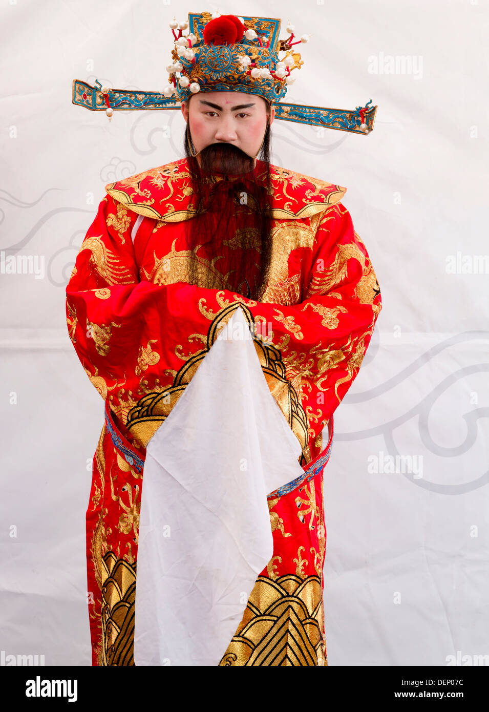 Role players dressed as Emperor Quang Trung's at Vietnamese Tet festival Los Angeles Stock Photo