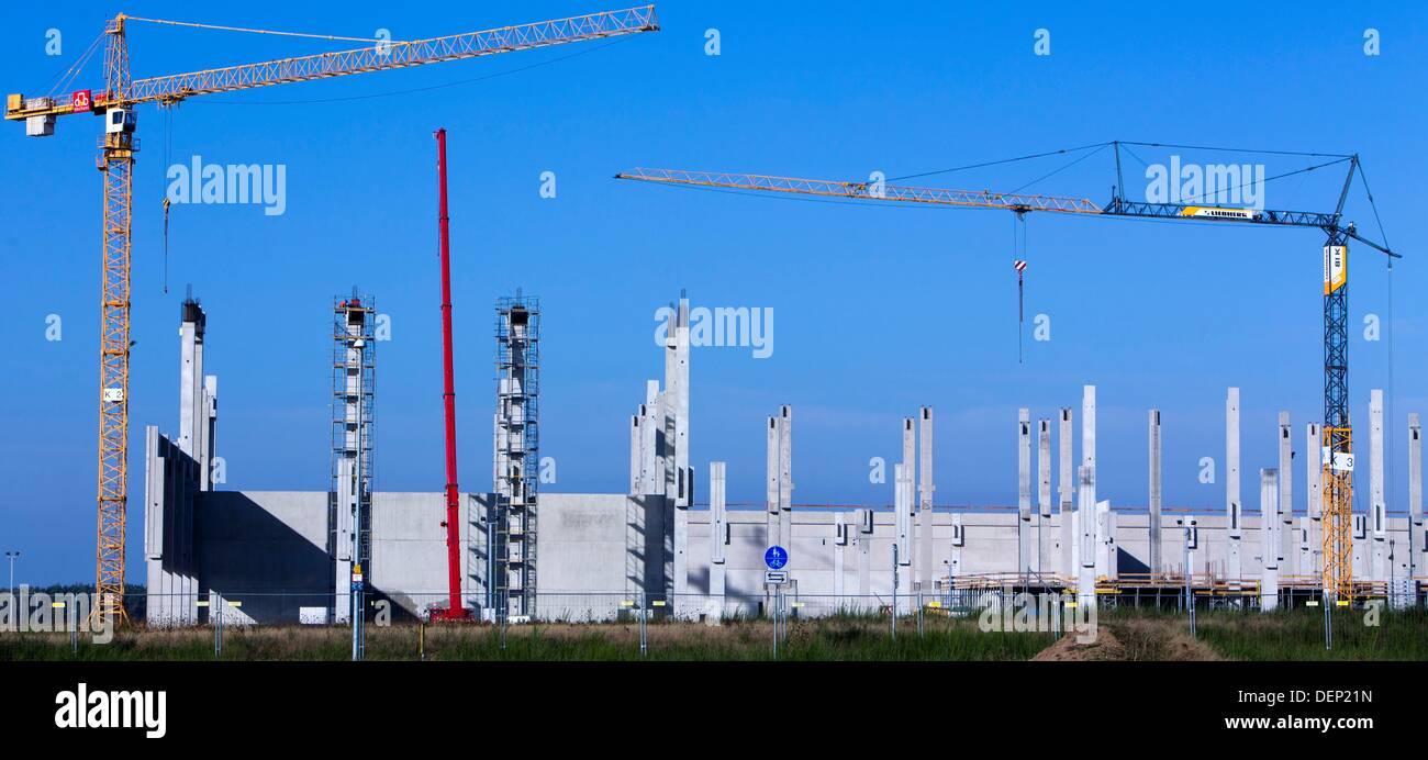 The construction site of the new Nestle coffee capsule factory in
