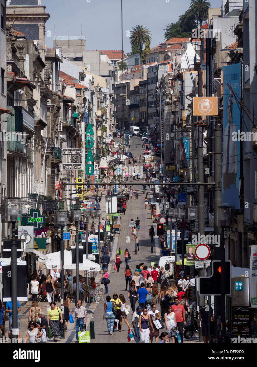 Rua de Santa Catarina (street) in Porto, Portugal, Europe Stock Photo