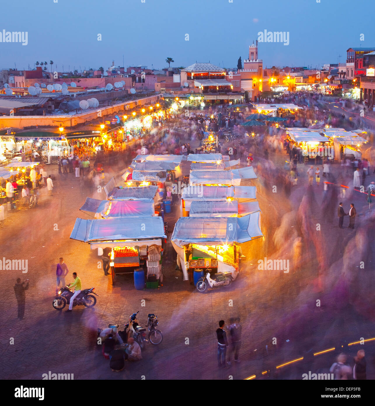 Djemaa El Fna Square, Marrakesh, High Atlas, Morocco, Africa Stock ...