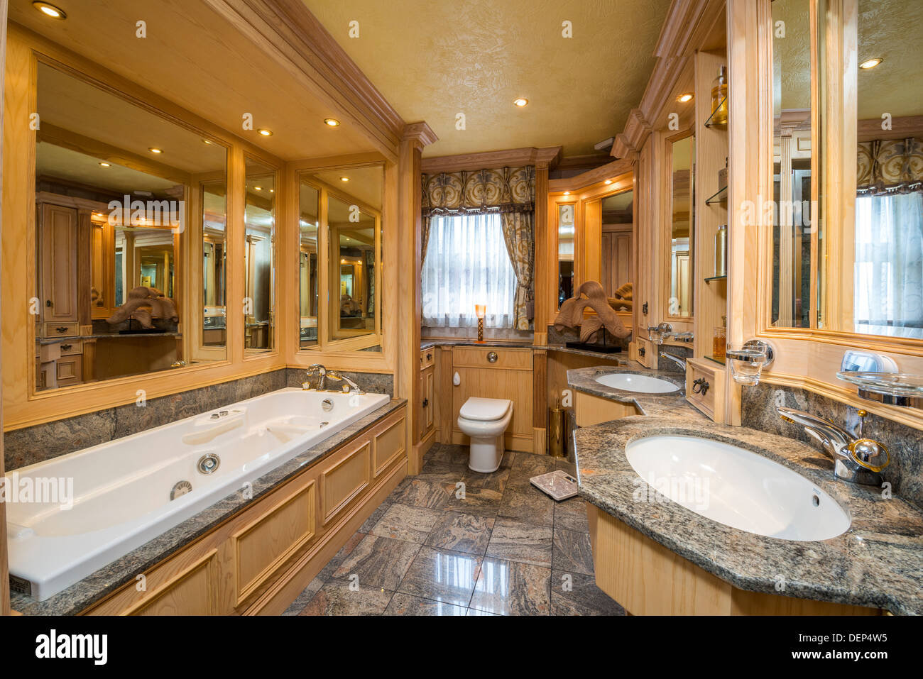 bathroom,residential house, lancashire,england,uk,europe Stock Photo
