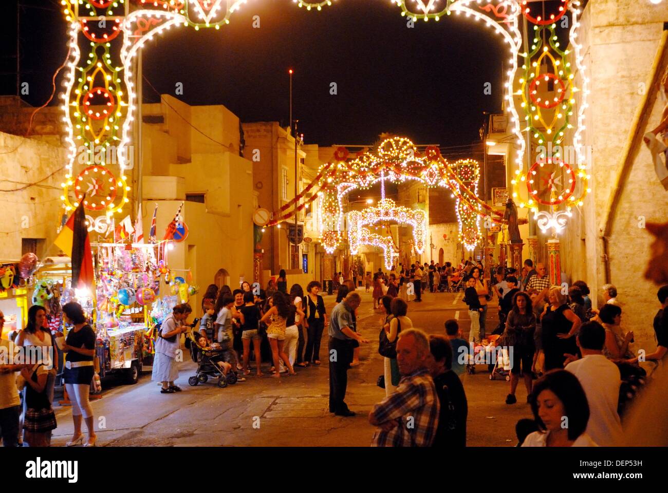 Gozo celebrates religious festivals called Festas, village of Nadur