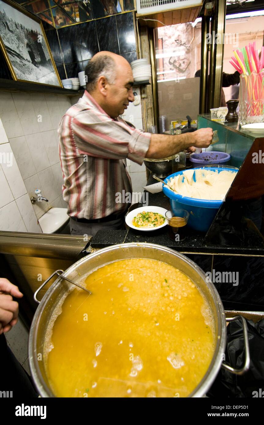 Lina Hummus restaurant in the old city of Jerusalem Stock Photo Alamy