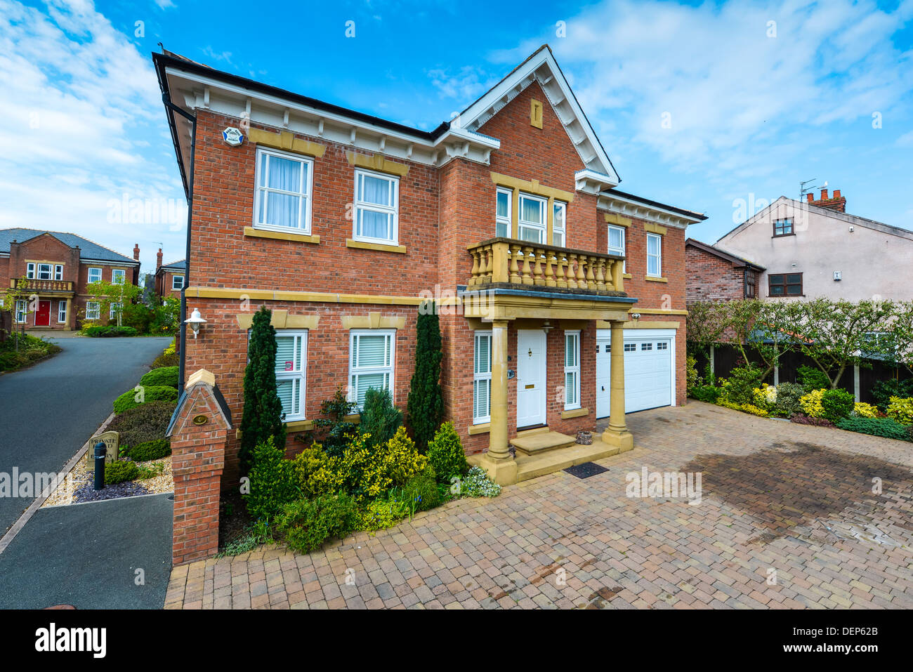 exterior,residential house, lancashire,england,uk,europe Stock Photo