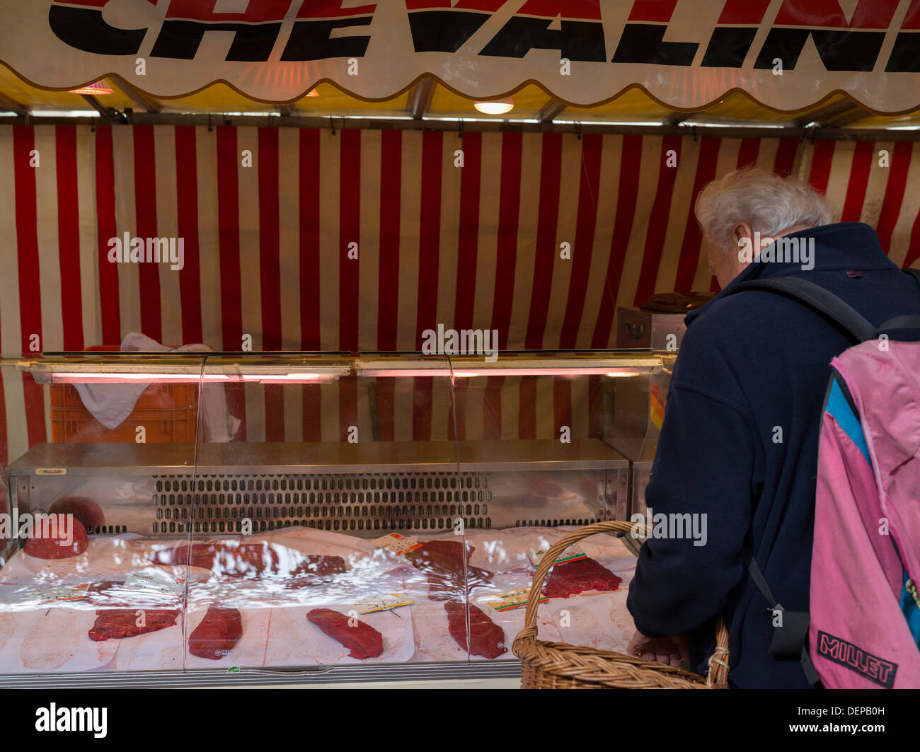Paris france french butcher shop hires stock photography and images