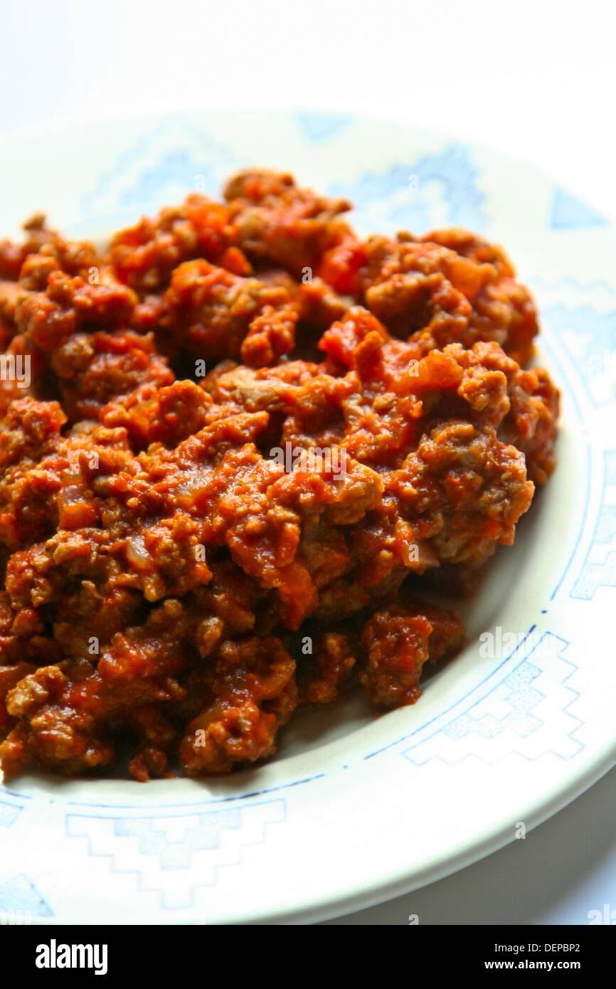 Cooked Mince Beef Stock Photo - Alamy