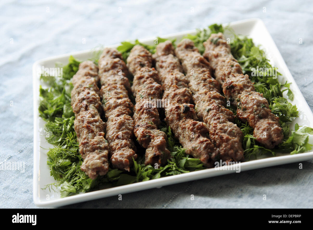 arabic Meat Kebabs , kofta Stock Photo Alamy