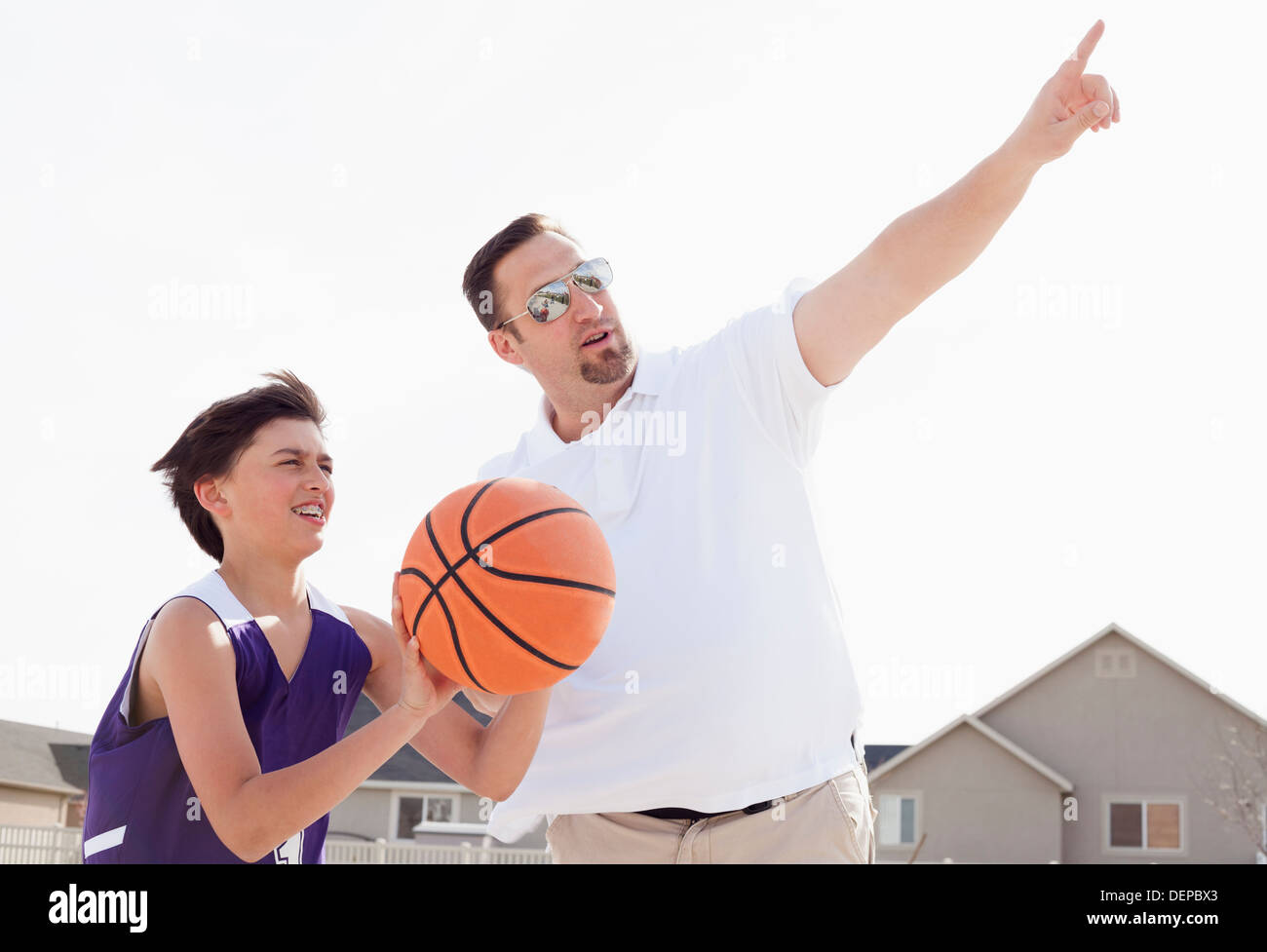 Father coaching son hires stock photography and images Alamy