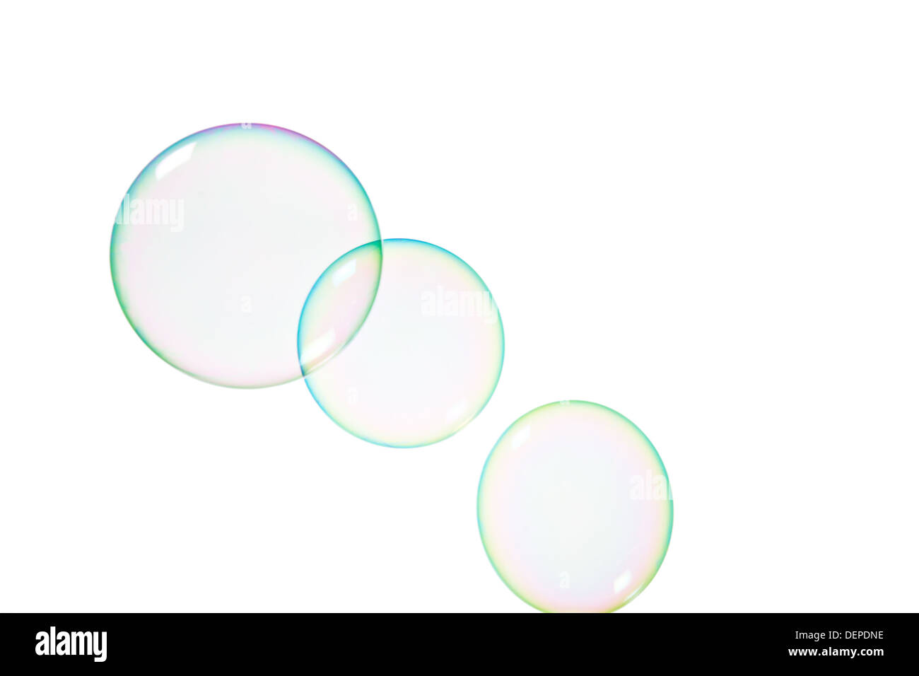 Group of soap bubbles on a white background Stock Photo - Alamy