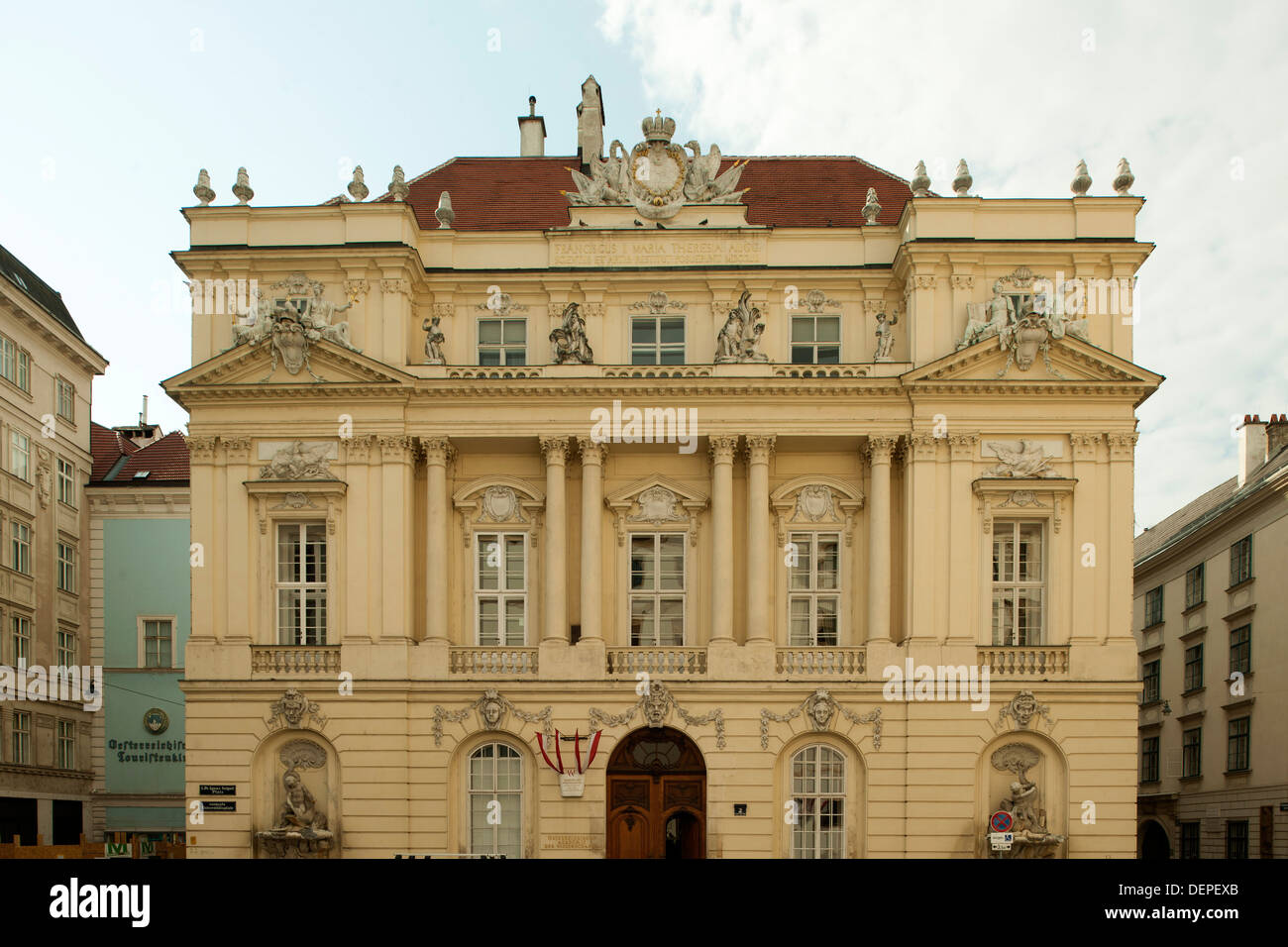Österreich, Wien 1, Dr. Ignaz Seipel-Platz, Fassade der Neuen Aula der Alten Universität Wien Stock Photo