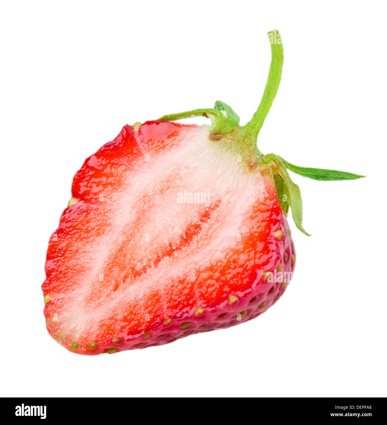 ripe strawberries isolated on white background Stock Photo - Alamy