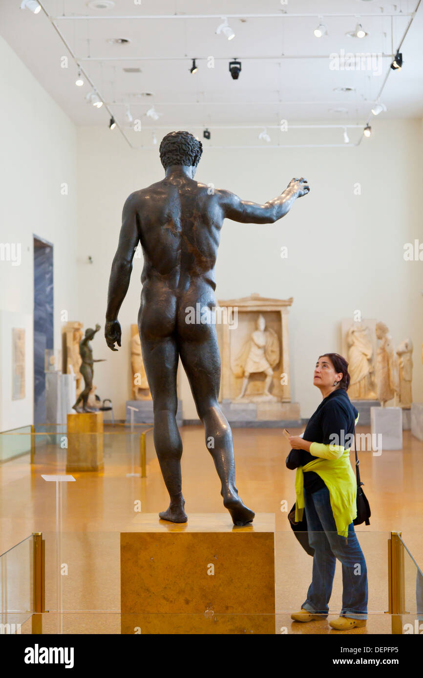 Antikythera Ephebe Bronze Statue In High Resolution Stock Photography 