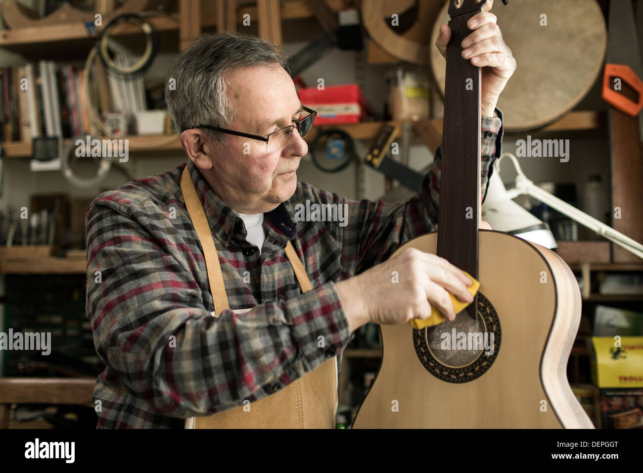 Stringed Instrument Maker Stock Photos & Stringed Instrument Maker