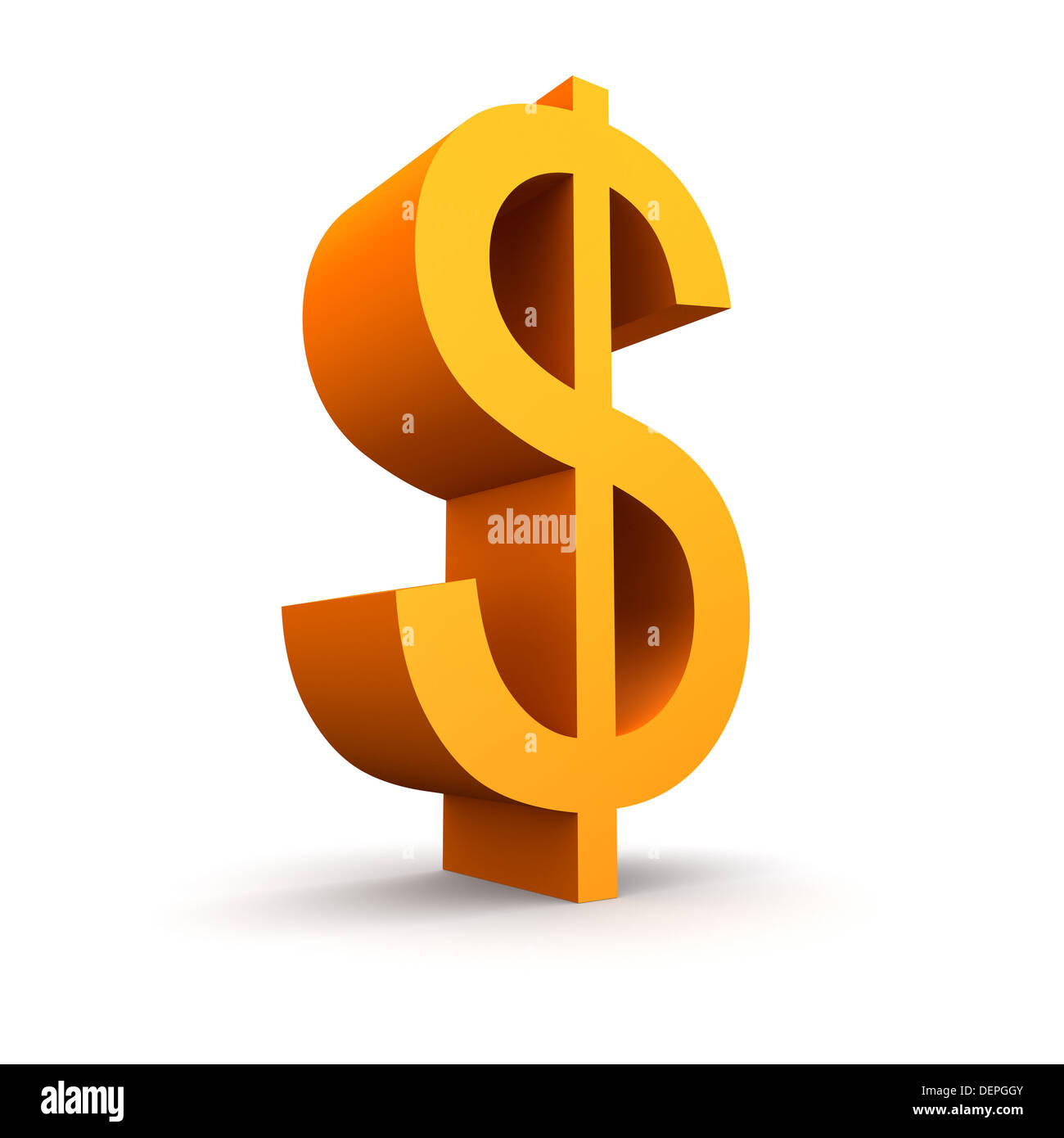 U.S. dollar symbol on a white background Stock Photo - Alamy