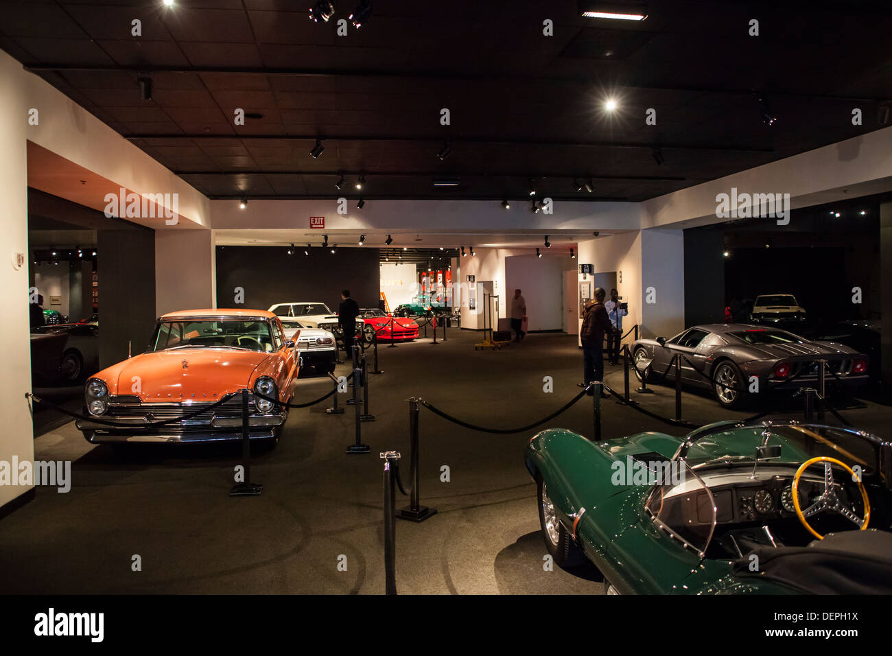 Inside the Petersen Museum in Los Angeles California Stock Photo