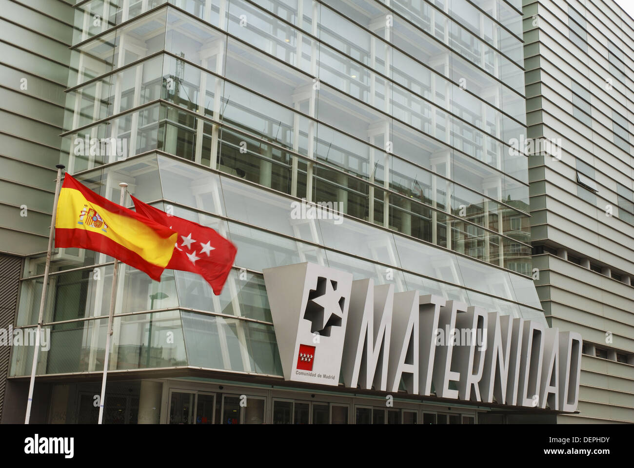 Detail of the facade, Gregorio Marañón Maternity Hospital. Madrid