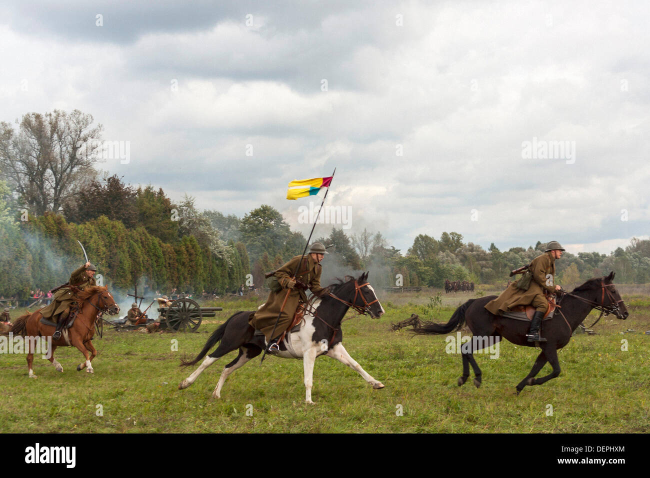 battle-lomianki-reenactment-poland-hi-res-stock-photography-and-images