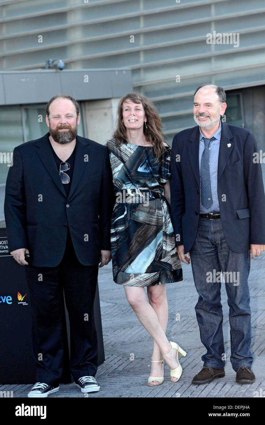 San Sebastian, Spain. 22nd Sep, 2013. Gregory Gadebois, Marie Payen and Jean-Pierre Darroussin during the 'Mon ame par toi guerie' photocall at the 61st San Sebastian International Film Festival on September 22, 2013 Credit:  dpa picture alliance/Alamy Live News Stock Photo