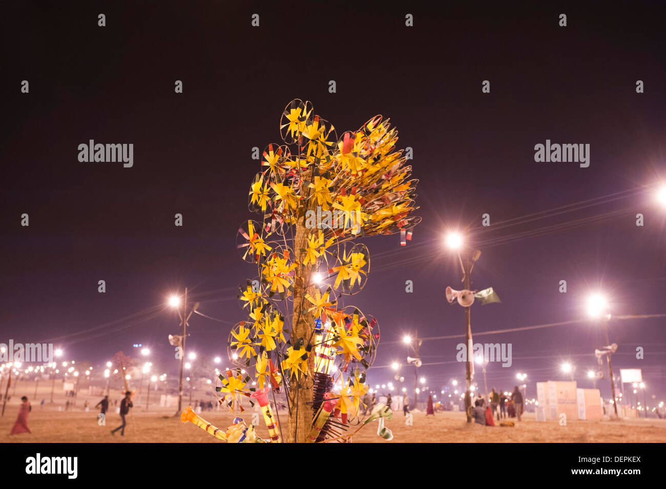 Pinwheels for sale at Maha Kumbh, Allahabad, Uttar Pradesh, India Stock