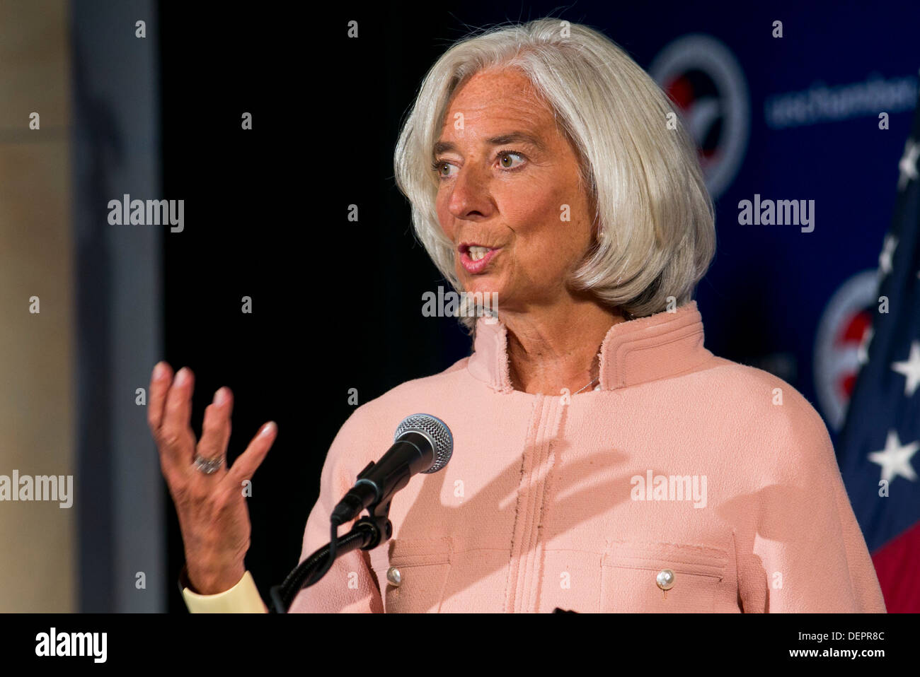 Christine Lagarde, Managing Director of the International Monetary Fund (IMF).  Stock Photo