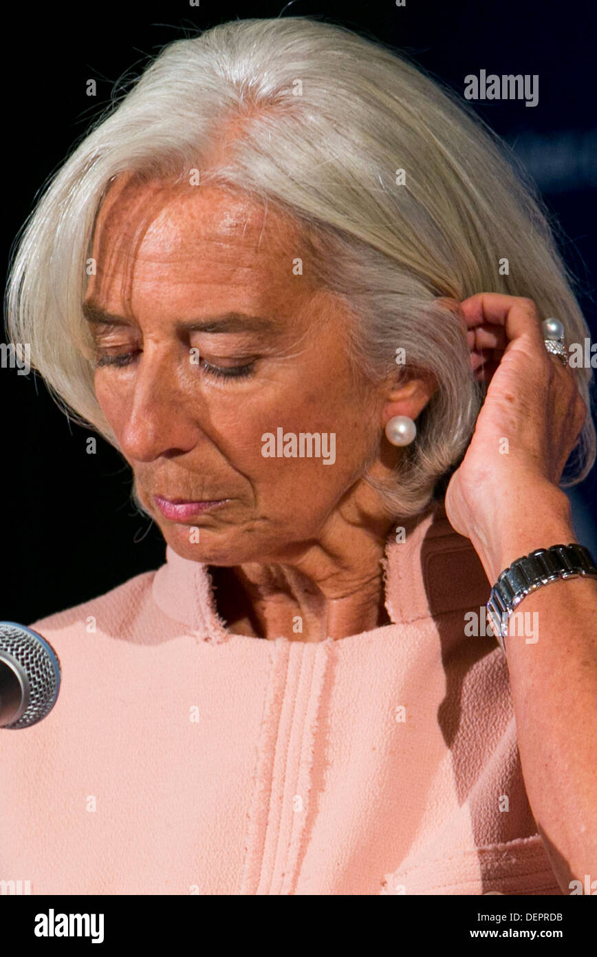 Christine Lagarde, Managing Director of the International Monetary Fund (IMF).  Stock Photo