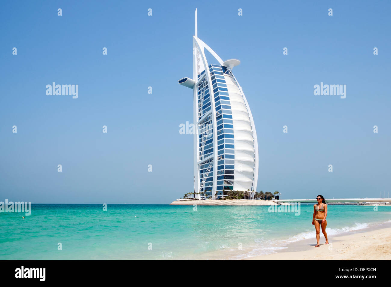 Burj Al Arab luxury hotel in Dubai United Arab Emirates Stock Photo