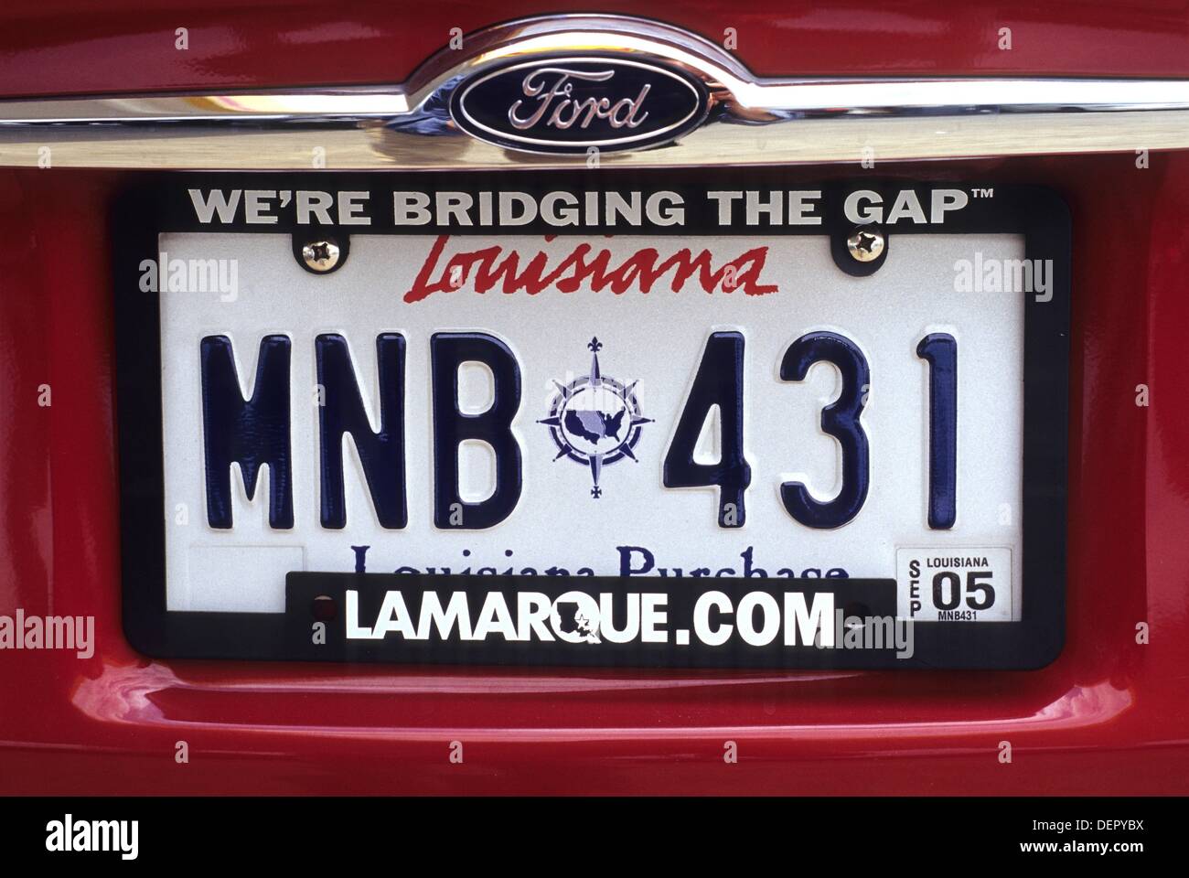 license plate, Louisiana, United States of America, Americas Stock