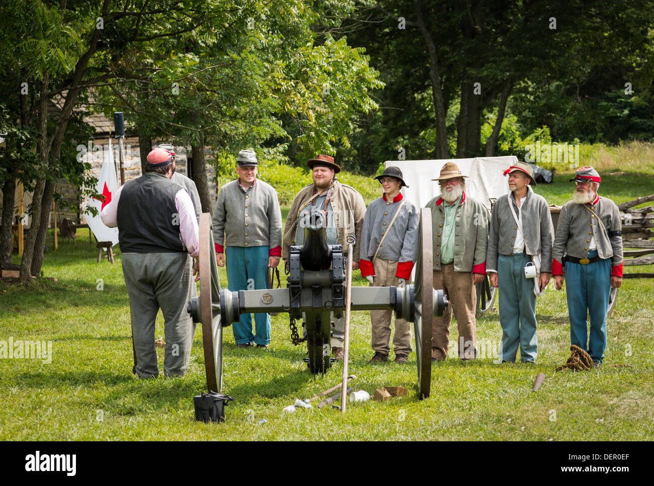 Sully Plantation, Virginia -  civil war reenactment Stock Photo