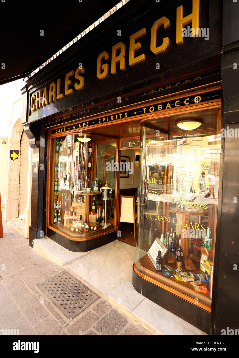 TRADITIONAL SHOP CAFE VALLETTA CITY MALTA MEDITERRANEAN Stock Photo Alamy